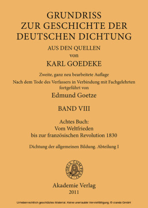 Achtes Buch: Vom Weltfrieden bis zur französischen Revolution 1830