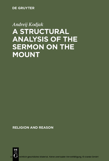 A Structural Analysis of the Sermon on the Mount main product photo