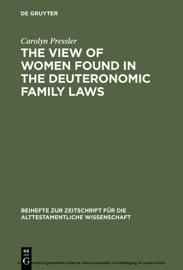 The View of Women Found in the Deuteronomic Family Laws main product photo