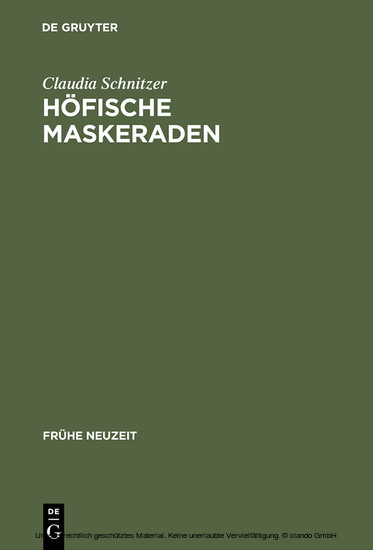 Höfische Maskeraden main product photo