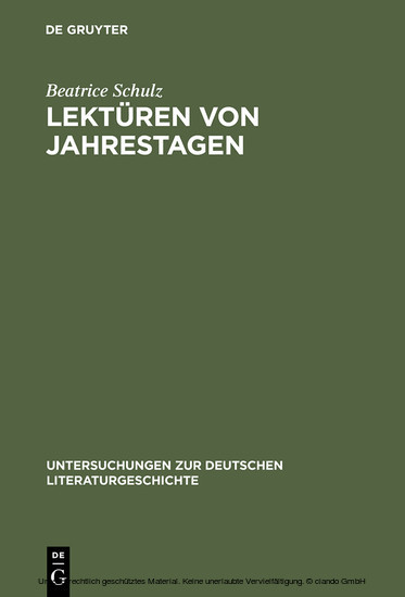 Lektüren von Jahrestagen main product photo