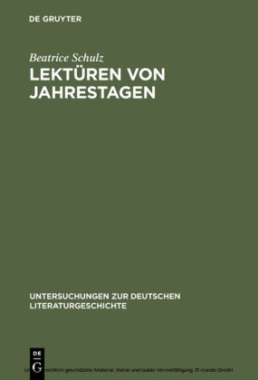 Lektüren von Jahrestagen