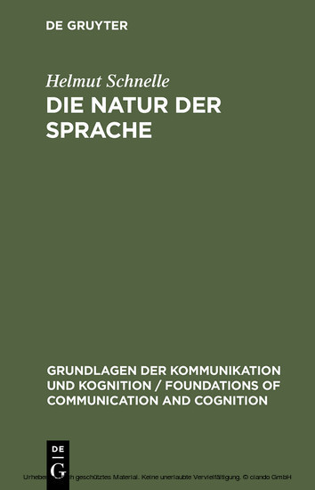 Die Natur der Sprache main product photo