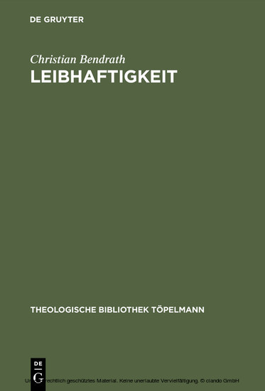 Leibhaftigkeit main product photo