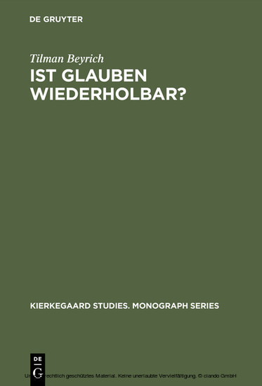 Ist Glauben wiederholbar? main product photo