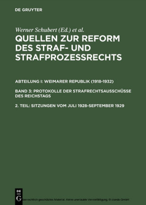 Sitzungen vom Juli 1928-September 1929