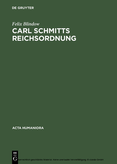 Carl Schmitts Reichsordnung main product photo