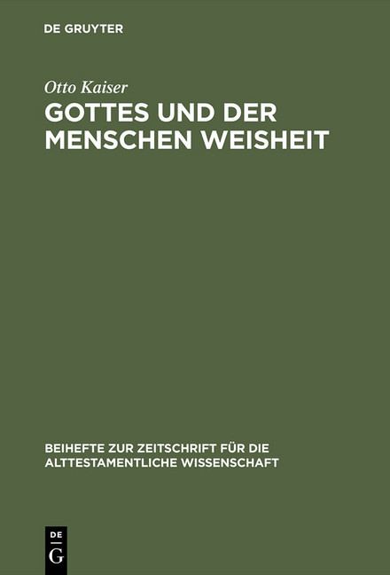 Gottes und der Menschen Weisheit main product photo