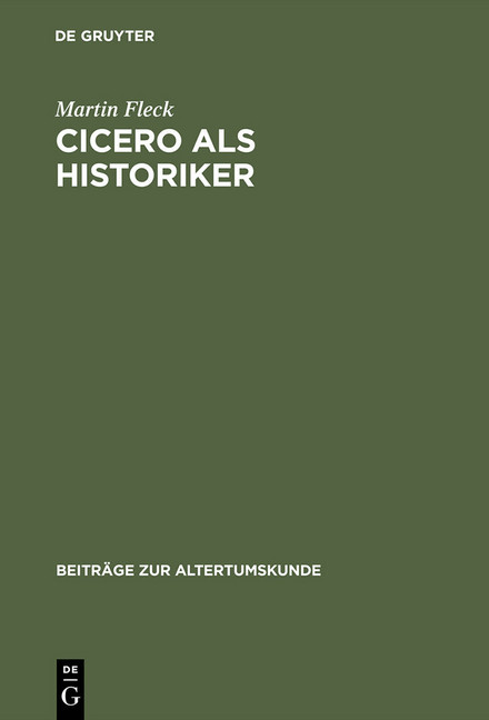 Cicero als Historiker main product photo