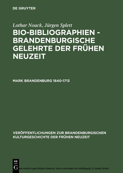 Mark Brandenburg 1640-1713 main product photo