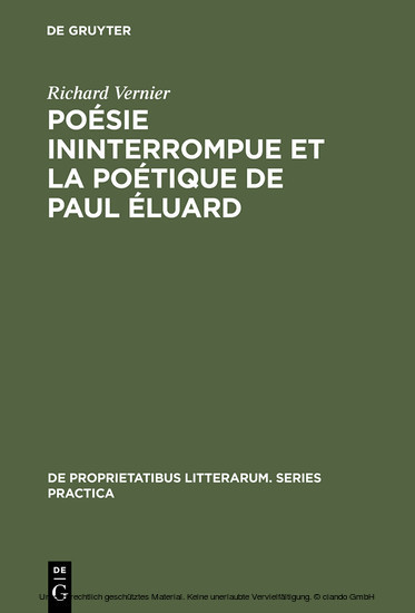 Poésie ininterrompue et la poétique de Paul Éluard main product photo