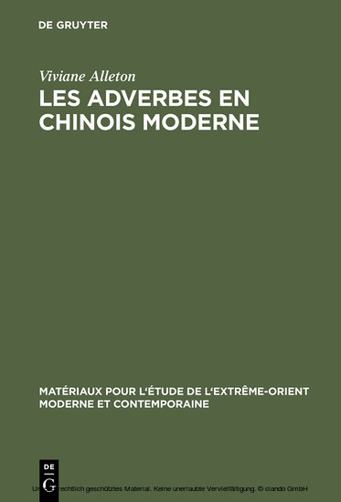 Les adverbes en chinois moderne main product photo