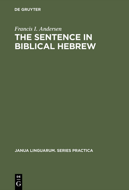 The Sentence in Biblical Hebrew main product photo