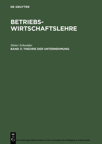 Theorie der Unternehmung main product photo