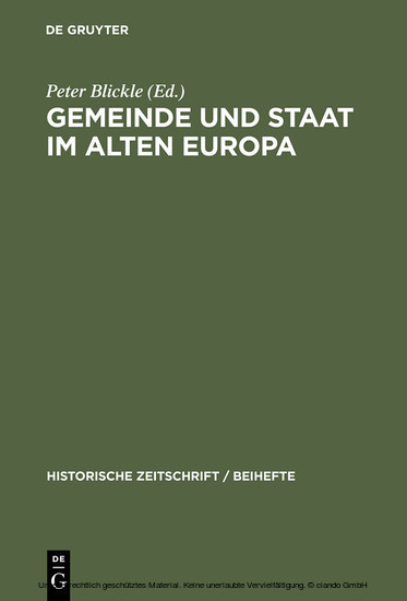 Gemeinde und Staat im Alten Europa main product photo