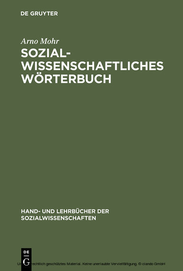 Sozialwissenschaftliches Wörterbuch main product photo