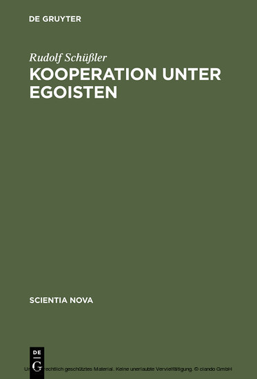 Kooperation unter Egoisten main product photo