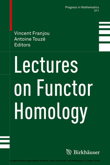 Lectures on Functor Homology main product photo