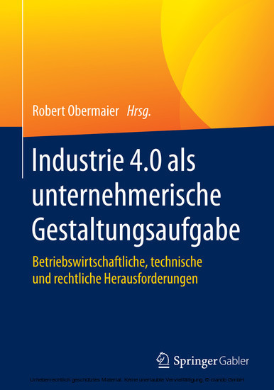 Industrie 4.0 als unternehmerische Gestaltungsaufgabe main product photo