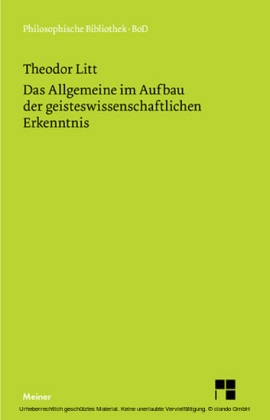Das Allgemeine im Aufbau der geisteswissenschaftlichen Erkenntnis
