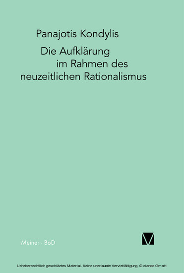 Die Aufklärung im Rahmen des neuzeitlichen Rationalismus main product photo