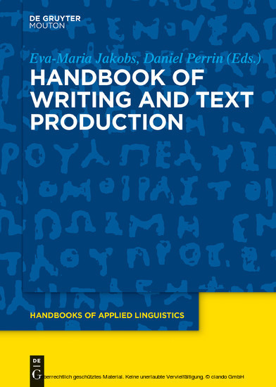 Handbook of Writing and Text Production main product photo