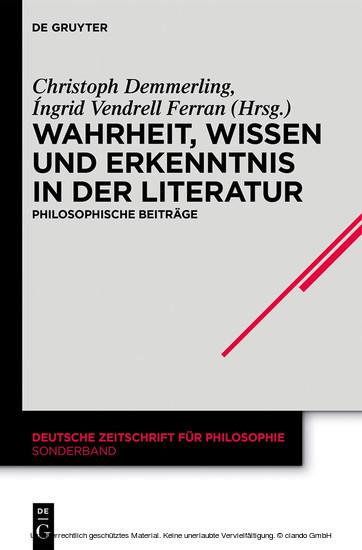 Wahrheit, Wissen und Erkenntnis in der Literatur main product photo