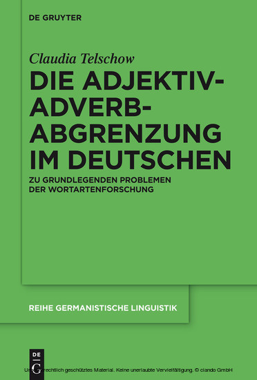 Die Adjektiv-Adverb-Abgrenzung im Deutschen main product photo