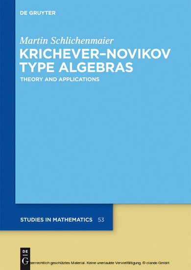 Krichever-Novikov Type Algebras main product photo