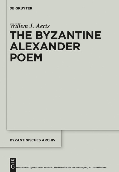 The Byzantine Alexander Poem main product photo