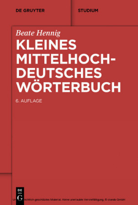 Kleines Mittelhochdeutsches Wörterbuch