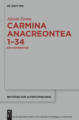 Carmina anacreontea 1-34