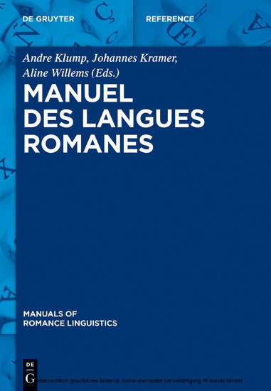 Manuel des langues romanes main product photo