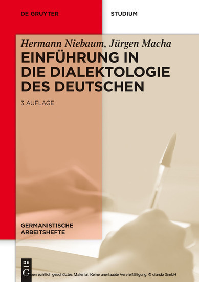 Einführung in die Dialektologie des Deutschen main product photo