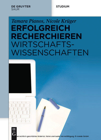 Erfolgreich recherchieren - Wirtschaftswissenschaften main product photo
