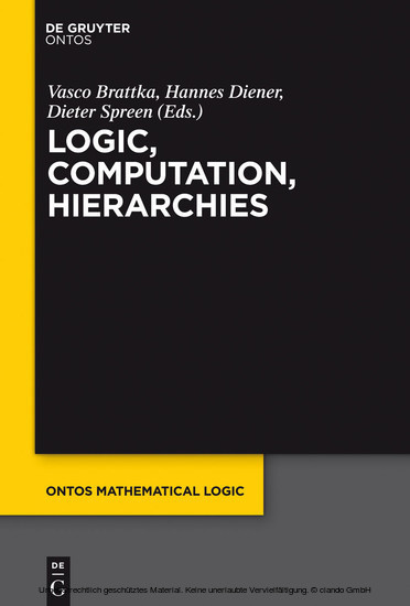 Logic, Computation, Hierarchies main product photo