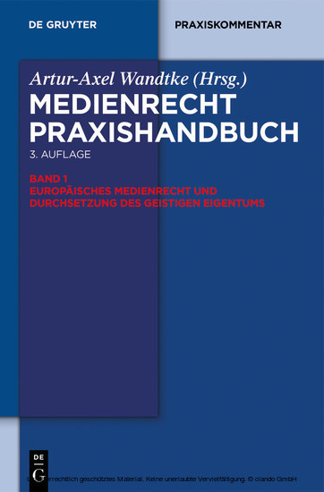 Europäisches Medienrecht und Durchsetzung des geistigen Eigentums main product photo