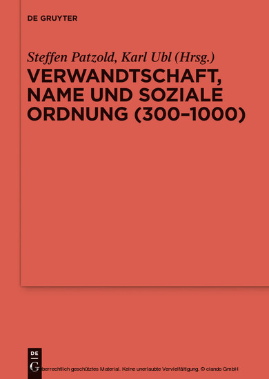 Verwandtschaft, Name und soziale Ordnung (300-1000) main product photo