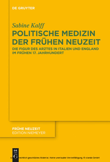 Politische Medizin der Frühen Neuzeit main product photo