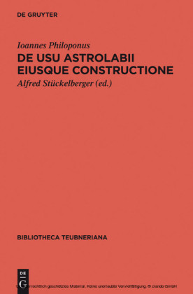 De usu astrolabii eiusque constructione / Über die Anwendung des Astrolabs und seine Anfertigung