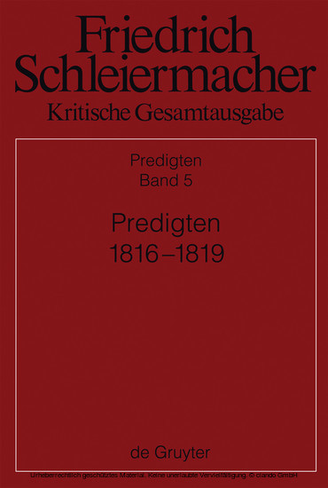 Predigten 1816-1819 main product photo