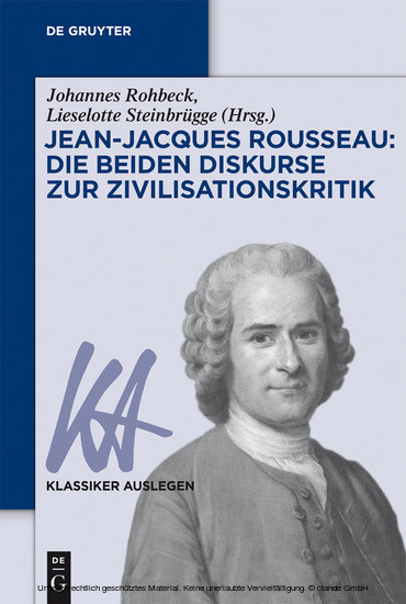 Jean-Jacques Rousseau: Die beiden Diskurse zur Zivilisationskritik main product photo