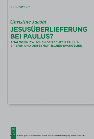 Jesusüberlieferung bei Paulus? main product photo