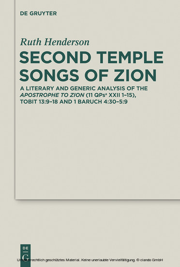 Second Temple Songs of Zion main product photo