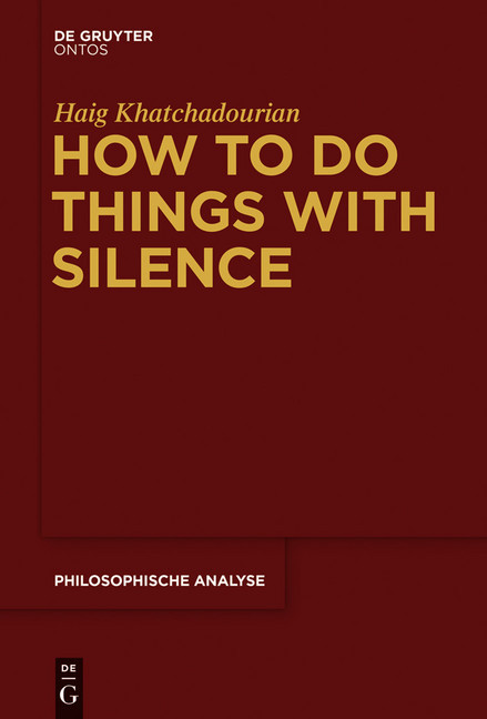How to Do Things with Silence main product photo