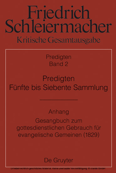 Predigten. Fünfte bis Siebente Sammlung (1826-1833) main product photo