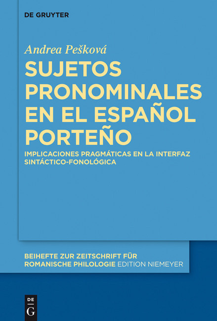 Sujetos pronominales en el español porteño main product photo