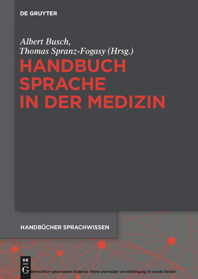 Handbuch Sprache in der Medizin main product photo