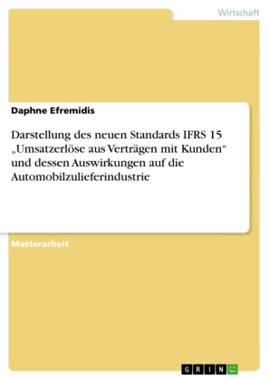 Darstellung des neuen Standards IFRS 15 'Umsatzerlöse aus Verträgen mit Kunden' und dessen Auswirkungen auf die Automobilzulieferindustrie