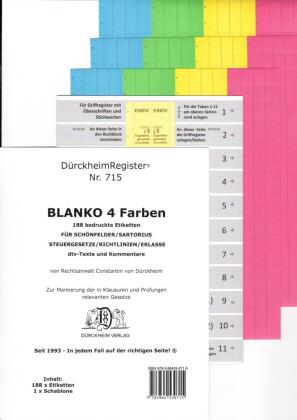 BLANKO (beschreibbar), Griffregister FARBE & WEISS